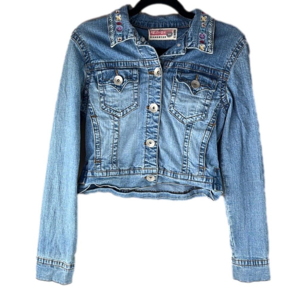 Red-Ox stretch blue denim jean jacket